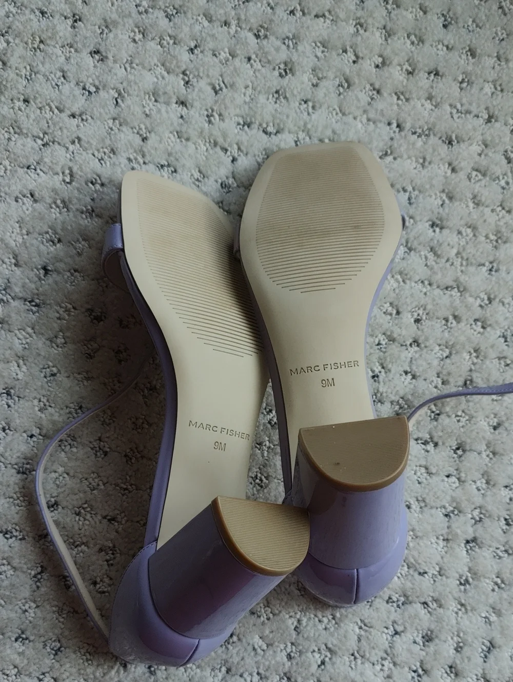 Marc Fisher Lavender Ankle-Strap Block Heel Sandals